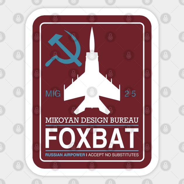 Mig-25 Foxbat Sticker by TCP